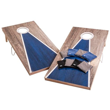 Triumph LED Keyhole 2x4 Cornhole Set – Regulation Light-Up Boards with Edge & Hole LEDs, 8 Weather-Resistant Toss Bags & Built-in Storage – Outdoor Lawn Game for Tailgates, BBQs & Backyard Fun
