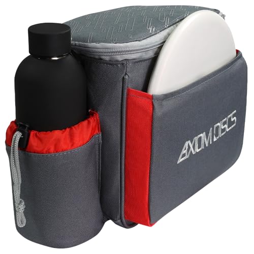 Axiom Discs Cell Disc Golf Starter Bag (Choose Your Favorite Color) - color: Dark Gray/Red