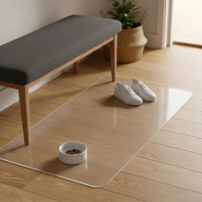 1.5mm Thick PVC Clear Chair Mat for Hardwood Floor, Waterproof Heavy Duty Floor Protector Mats, Non-Slip Transparent Desk Chair Mat for Home Office, Floor Mat for Rolling Chairs