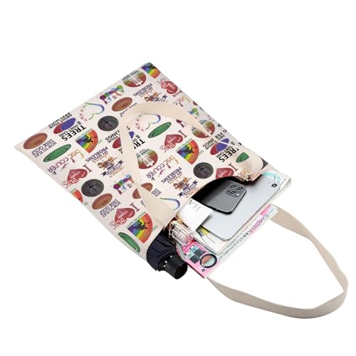 HOLLP Disc Golf Lover Gift Disc Golf Makes Me Happy Shopping Bag Disc Golf Team Shoulder Bag Disc Golf Player Gift