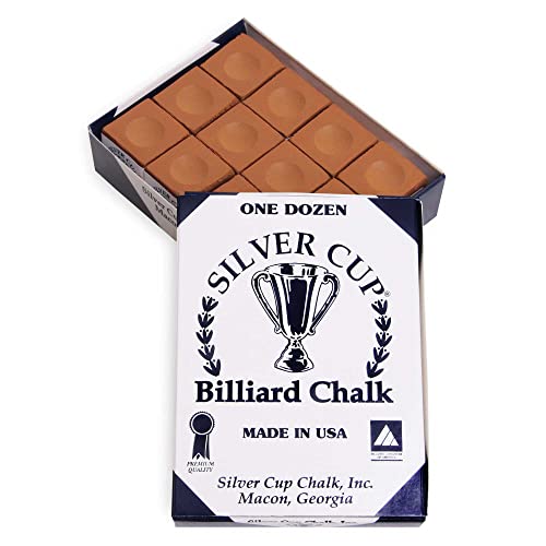 Silver Cup Billiard CHALK - ONE DOZEN - color: Copper