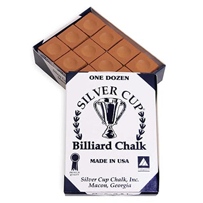 Silver Cup Billiard CHALK - ONE DOZEN - color: Copper