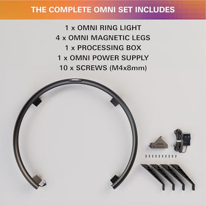 Target Darts Omni Auto Scoring Camera System Surround LED Light | Automatic Scorer, Magnetic Dartboard Ring Lighting, Records Dart Scores, Fits All Dartboards | Ultimate Home Bundle - style: Omni Home Set Up