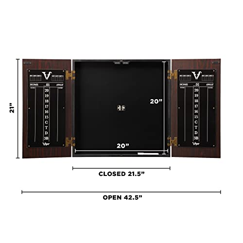 Viper by GLD Products Stadium Cabinet & Shot King Sisal/Bristle Dartboard Play-Ready Bundle - style: Premium Set