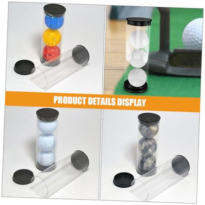 Happyyami 8 Pcs Golf Barrel Golfing Ball Case Ball Case for Golfing Golfs Ball Case Golfs Ball Holder Clear - color: As Shownx4pcs, size: 13.00X4.50X4.50CMx4pcs