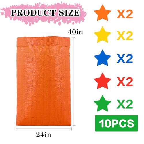 10Pcs Colorful Potato Sack Race Bags, Reusable Vegetable Storage Bags for Potato Tomato Onion Bean Storage - style: 10pcs