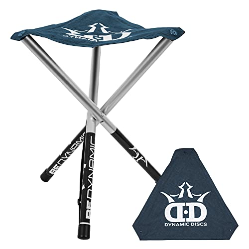 Dynamic Discs Folding Stool | Portable & Collapsible Stool for Disc Golf and More | Fits in Frisbee Golf Bags and Backpacks (Midnight Blue) - color: Midnight Blue