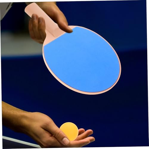Happyyami Outdoor Table Tennis Bat Kit with Plastic Elastic Paddles and Bright Balls Ergonomic Grip for Accurate Shots for Competitive Pong Games and Outdoor Play