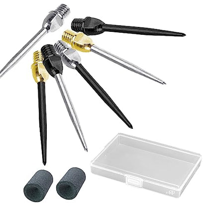 24 Pcs Dart Steel tip Converter Points with 2 Dart Sharpener, 2BA Dart Replacement Tips, Soft Dart Point Conversion Steel Transformation Dart Accessories for Metal Needel Tips Darts-2BA Screw Thread