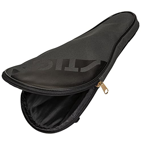 STIGA Ping Pong Paddle Cover – Padded Table Tennis Racket Case with Heavy-Duty Vinyl Construction, Zipper Closure, Reinforced Edge Protection for Travel and Storage - color: Grey