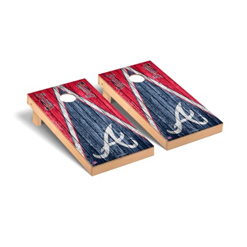 Baseball Themed Cornhole Boards, 2x4 Premium Corn Hole Board Set, Officially Licensed Cornhole Boards, Perfect for Tailgates - color: Atlanta, size: 1. NO Fun Accessories
