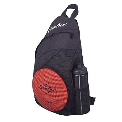 DISC Golf Set Includes 1pc Heavy Duty Nylon Backpack Bag, 2pcs Drivers, 2pcs Mid-Ranges, 2pcs Putters, 1pc Mini Disc Marker, 1pc 12”x12” Embroider Logo Black Towel and 1pc Gift Color Box - color: Black