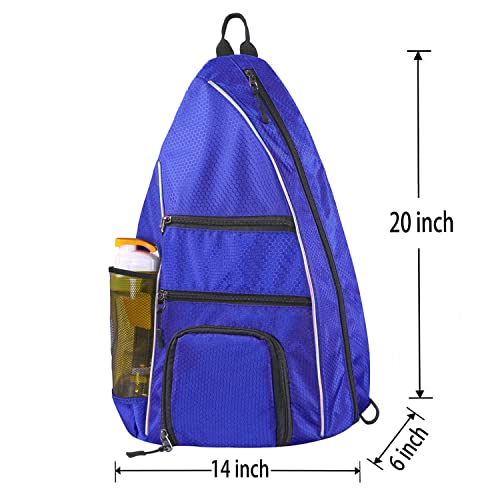 Pickleball Bag - Pickleball Bags for Women Men - Pickleball Backpack - Travel Pickleball Paddle Case, Pickle Ball Bag for Pickleball Paddle Tennis Racket, Protable Pickleball Sling Bag - color: Blue