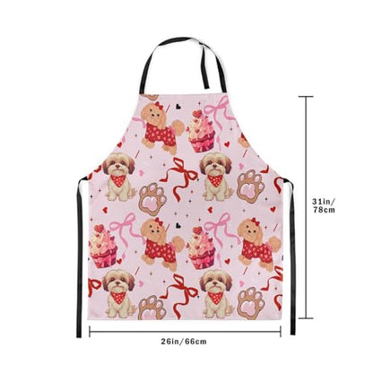 Castle Fairy Cute Rabbit Deer Kitchen Apron - color: Bowknot Dog Dog