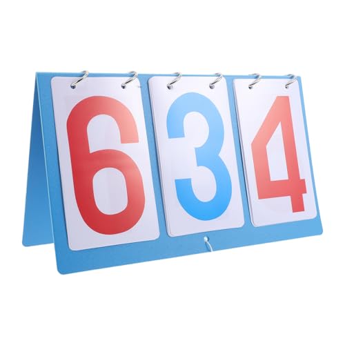 PRETYZOOM Multi-Sport Tabletop Scoreboard Flip Counter with 3-Digit Display, Plastic Portable Score Keeper for Football Basketball Volleyball Tennis Games