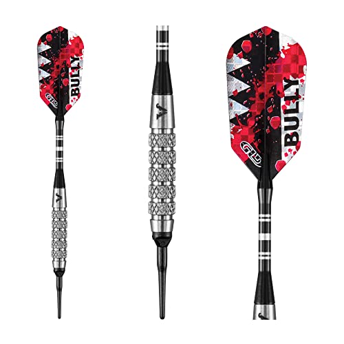 Viper Bully 80% Tungsten Soft Tip Dart Set with Case, 18 Grams - style: Coarse Knurling