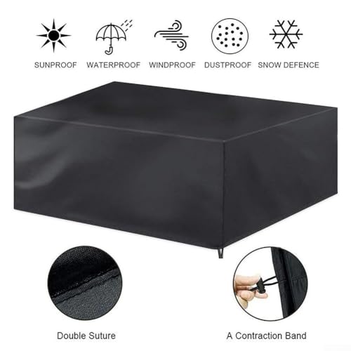 Foosball Table Cover Waterproof for UV Resistant Oxford Cloth for Outdoor and Indoor Use 163 x 115 x 48 cm Black