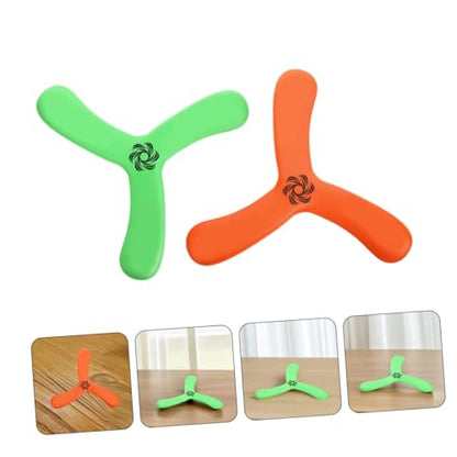 Yardwe 2pcs Soft Flying Toy for Boy -Resistant Boomerang Outdoor Sports Equipment for Family Fun at Parks and Beaches Encourages Active Play and Coordination