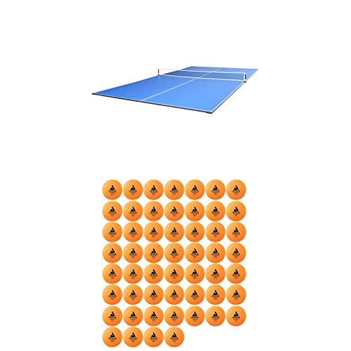 JOOLA Tetra - 4 Piece Ping Pong Table Top for Pool Table + JOOLA Training 3 Star Table Tennis Balls