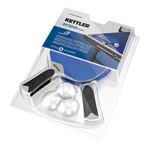 Kettler HALO 5.0 Indoor/Outdoor Table Tennis Bundle: 2 Player Set (2 Rackets/Paddles and 3 Balls) - style: Contemporary