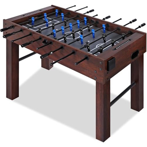 54 Inch Large Size Foosball Table for Adults, Competition Full Size Soccer Game Table with 2 Balls, Football Table Game Room