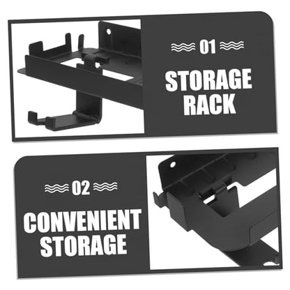 DOITOOL Wall Mount Stand for Game Console and Accessories Iron and Abs Material Controller Holder and Headphone Hanger Easy Installation Vertical Bracket for Organized