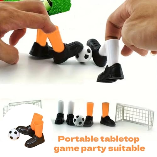 2Sets Finger Soccer Game Compact Mini Tabletop Soccer Finger Football with Four Goals for Fan Club Party Presents Football Products and Sports Games
