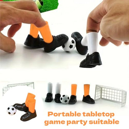 2Sets Finger Soccer Game Compact Mini Tabletop Soccer Finger Football with Four Goals for Fan Club Party Presents Football Products and Sports Games
