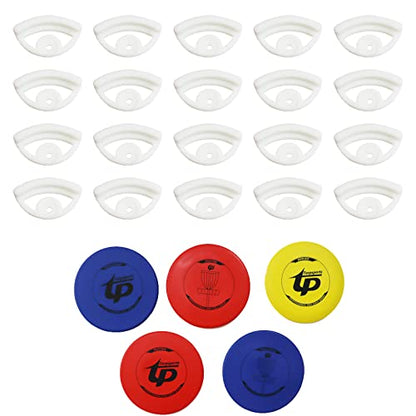 PIAOLGYI Disc Golf Mounts Display Holder Hanger Accessory Compatible with Disc Dolf Discs,20 PCS - color: White