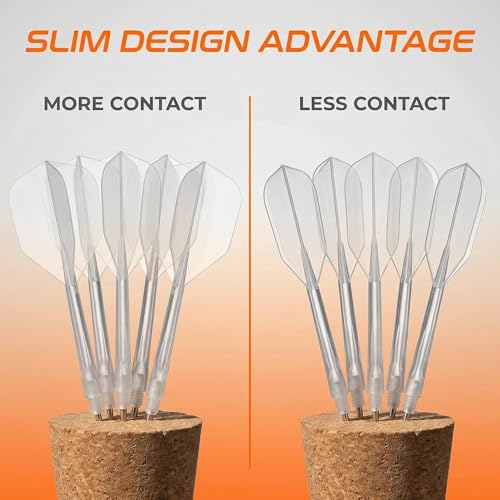 Integrated Dart Shaft and Flights Set Ten Pack for Stable Lightweight Throwing Performance - color: white