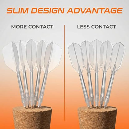 Integrated Dart Shaft and Flights Set Ten Pack for Stable Lightweight Throwing Performance - color: white