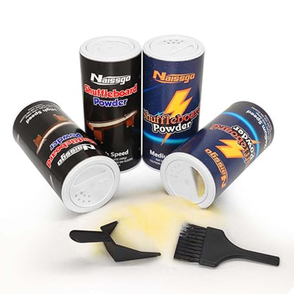 Shuffleboard Sand Wax Shuffleboard Powder Set with Small Brush & Pan - style: 2 Cans High Speed+2 Cans Medium Speed