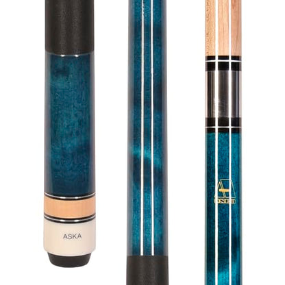 Set of Aska L2 Billiard Pool Cue Sticks, 58" Hard Rock Canadian Maple, 5/16x18 Joint, 13mm Hard Tip, Mixed Weights - style: Set of 3 Sticks