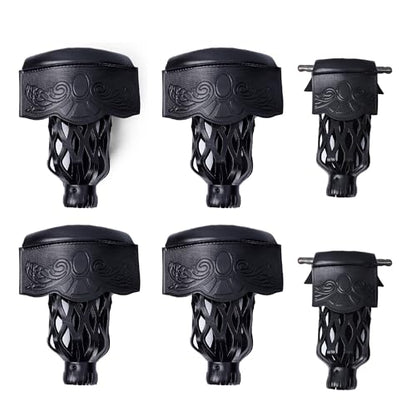 GSE Games & Sports Expert Set of 6 Heavy Duty PU Leather Billiard Pool Table Pockets, Billiard Pool Table Accessories (Several Colors & Styles Available) - color: Black - Shield