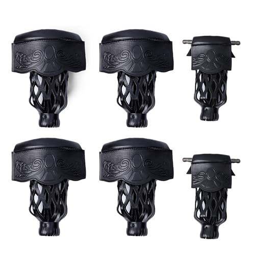 GSE Games & Sports Expert Set of 6 Heavy Duty PU Leather Billiard Pool Table Pockets, Billiard Pool Table Accessories (Several Colors & Styles Available) - color: Black - Shield
