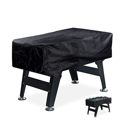 J&C Foosball Table Cover Outdoor Waterproof 420D Soccer Table Cover with Adjustable Buckle Patio Party Game Table Cover for Indoor Foosball Table Anti Sunlight Black - color: black