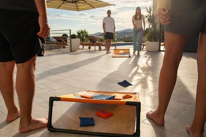 Waboba Portable Cornhole Set, Includes 8 Corn Hole Toss Bags and Travel Bag, Easy Assembly and Take Down