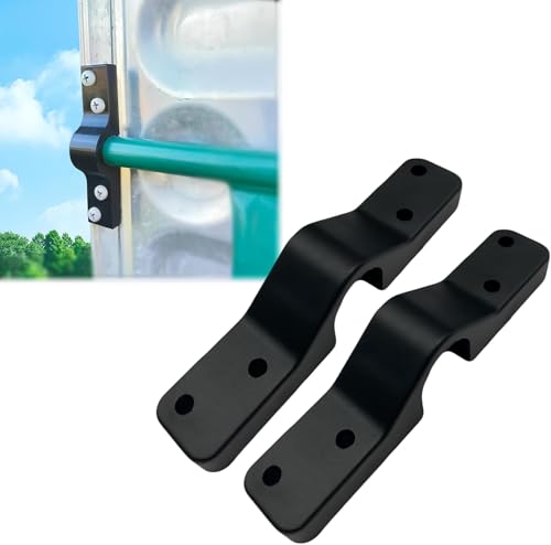 2pcs Ping Pong Table Replacement Brackets for Kettler, Heavy Duty Support Brackets for Ping Pong Table Frame Reinforcement and Stabilization(Fits 18mm Diameter Round Poles) - color: White