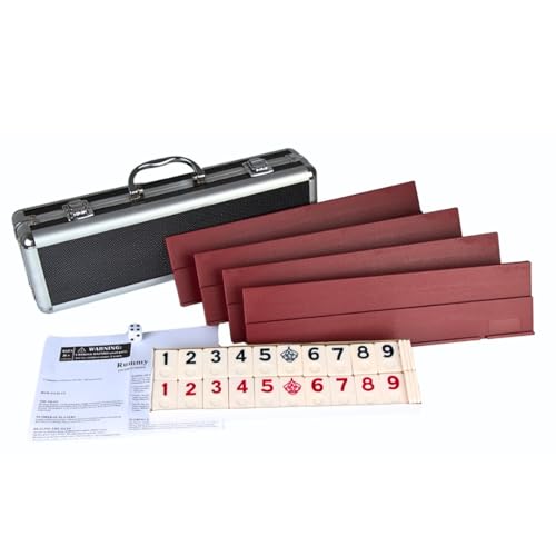 Tradeopia Premium Travel Rummy Game Set with Aluminium Case, 106 Tiles Rummy, Suitable for Birthday, Anniversary, New Year