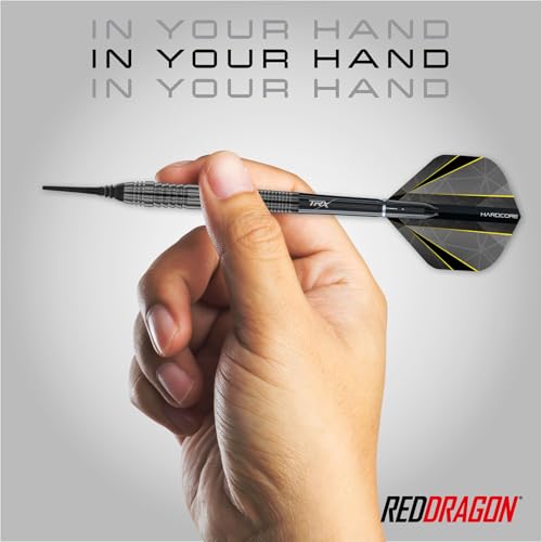 RED DRAGON Darts – Seren Onyx Series - 90% Tungsten Professional Soft tip Darts Set with Dart Flights and Dart Shafts (Stems) - Available in Four Styles - style: Seren 2