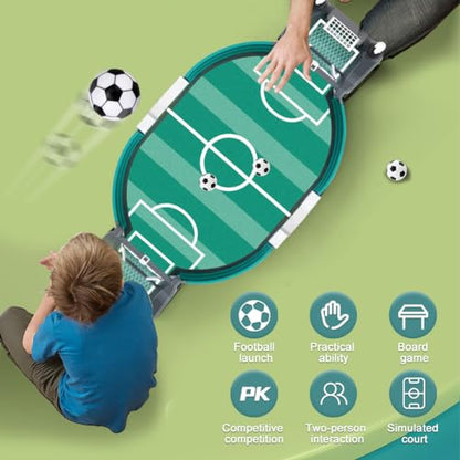 Balana Football Table Interactive Game, Mini Tabletop Soccer Pinball Games Set with 8 Balls, for Foosball Pinball Kids Adults Interactive Game Room Family Night, Green
