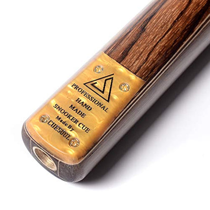 CUESOUL 3/4 Jointed Snooker Cue 57 inch Handcraft with Extension/Joint Protector Packed in Leatherette Cue Bag - color: 306 with Cue Bag