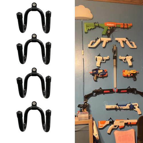 Pmsanzay 4 Pack Universal Game Controller Organizer - Wall Mount Rack for Nintendo Wii Remote Controller Accessories