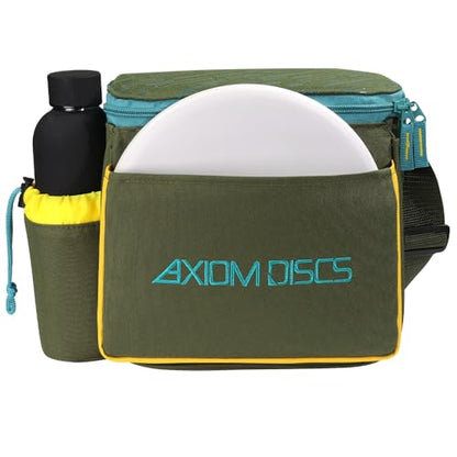 Axiom Discs Cell Disc Golf Starter Bag (Choose Your Favorite Color) - color: Olive/Tropic Blue/Golden Yellow