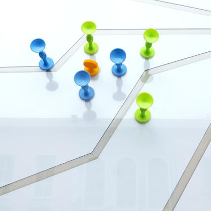 Sucker Darts Throwing Game Set, Silicone Suction Cup Toys - color: Blue+green