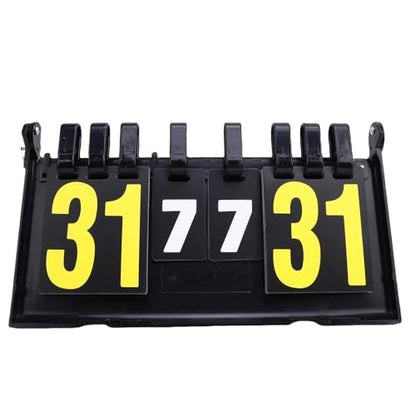 Tabletop Scoreboard 4 Digit Portable Flip Score Keeper Sturdy Construction Secure Fastening Flexible Card Replacement Space Saving Design Versatile Scoring System for Table Tennis