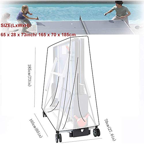 Patio Table Tennis Table Cover Waterproof Ping Pong Table Protective Covers for Indoor Outdoor Foldable Table Tennis