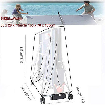 Patio Table Tennis Table Cover Waterproof Ping Pong Table Protective Covers for Indoor Outdoor Foldable Table Tennis