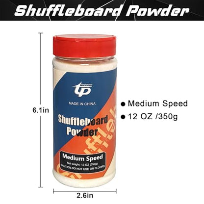 Shuffleboard Sand Wax High/Medium Speed Shuffleboard Powder Set, Shuffleboard Sand with Mini Brush Set - size: 4 Cans Meduim Speed