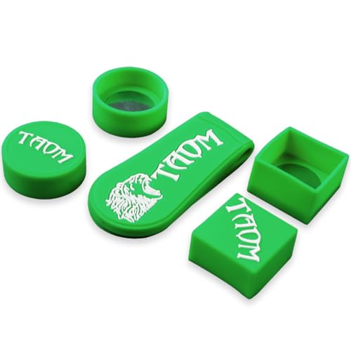 TAOM Magnetic Chalk Holder Belt Clip for Round and Square,Portable Pool Cue Chalk Holder with Silicone Clip,Silent Chalk Holder Pool Billiards,Chalk Case Pool Table Accessories - color: B-Green